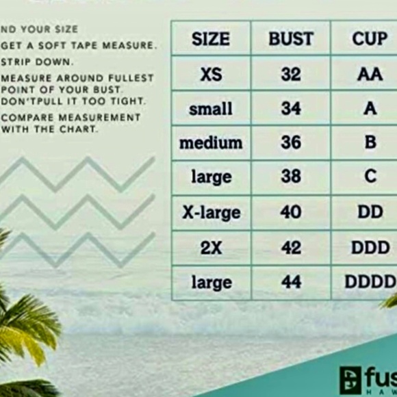 Fused Hawaii Kohanaiki bikini top “pine trees” - Picture 7 of 7